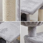 Pohjolan Lemmikkitarvike Kissan kiipeily-/raapimispuu 117cm, Vaalean Harmaa