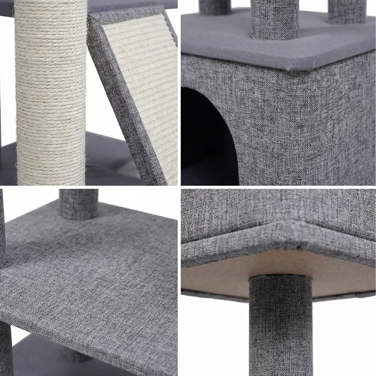 Pohjolan Lemmikkitarvike Kissan raapimispuu 192cm Vaalean harmaa