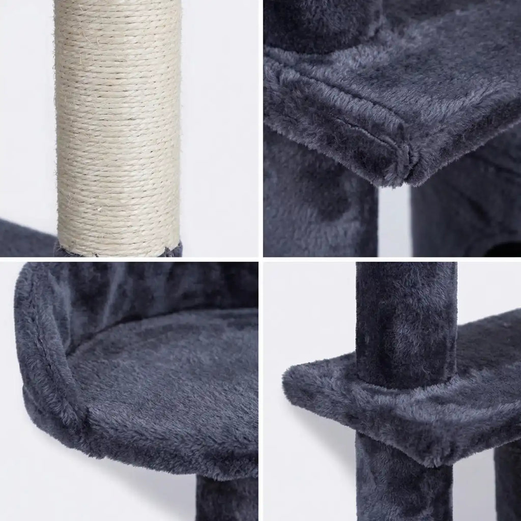 Kissan kiipeily-/raapimapuu 139 cm, Harmaa