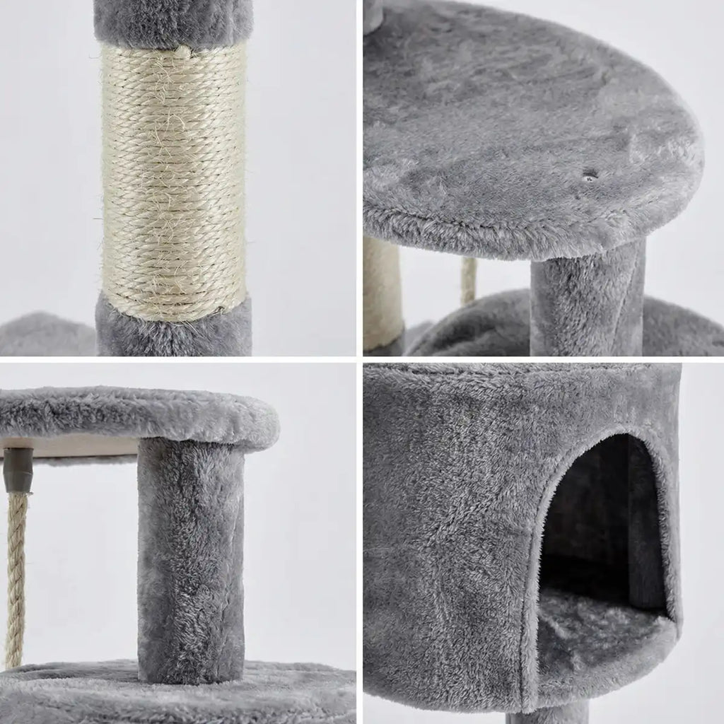 Pohjolan Lemmikkitarvike Kissan raapimis-/kiipeilypuu 112 cm, vaalean harmaa