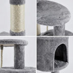 Pohjolan Lemmikkitarvike Kissan raapimis-/kiipeilypuu 112 cm, vaalean harmaa