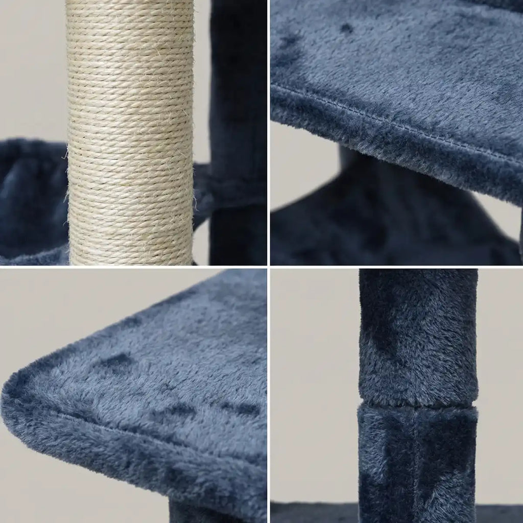 Pohjolan Lemmikkitarvike Kissan kiipeily-/raapimapuu 143 cm, tumman harmaa