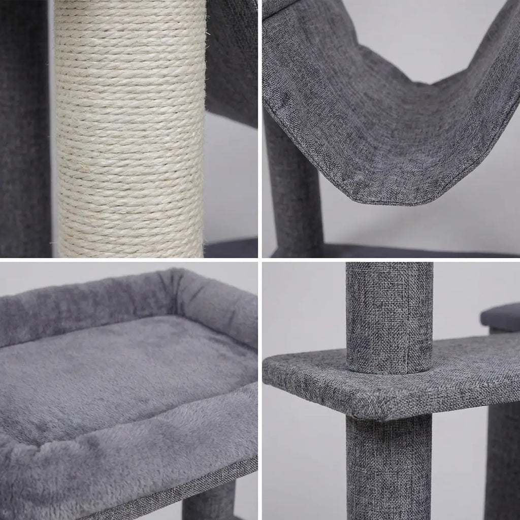 Pohjolan Lemmikkitarvike Kissan raapimispuu 138cm Harmaa