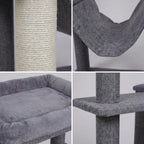 Pohjolan Lemmikkitarvike Kissan raapimispuu 138cm Harmaa