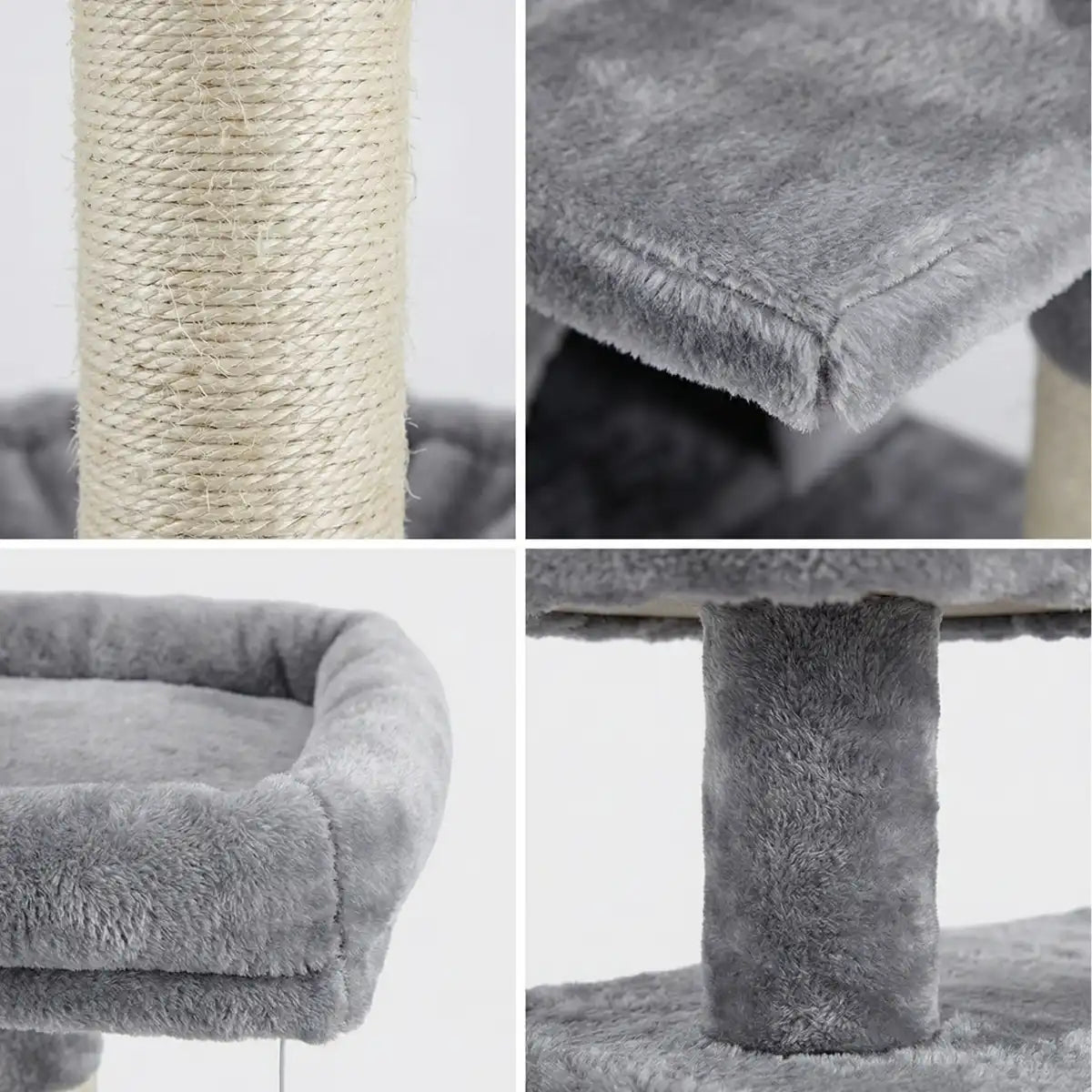 Pohjolan Lemmikkitarvike Kissan kiipeily-/raapimispuu 83 cm, vaalean harmaa