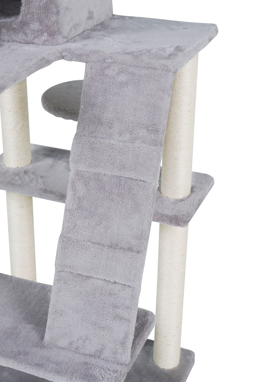 Pohjolan Lemmikkitarvike Kissan raapimis-/kiipeilypuu 170cm, vaalean harmaa