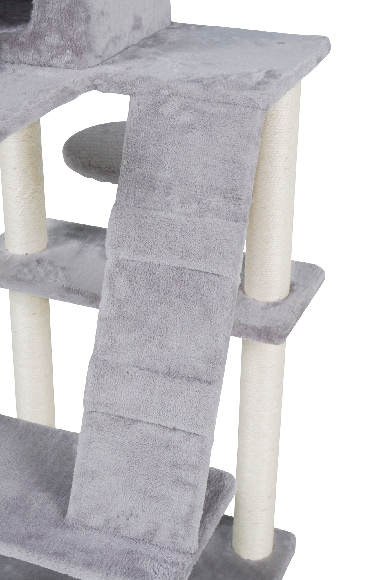 Pohjolan Lemmikkitarvike Kissan raapimis-/kiipeilypuu 170cm, vaalean harmaa