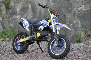 Minikrossi 49cc – 2,5 kW, 45 km/h, automaattivaihteisto, sininen