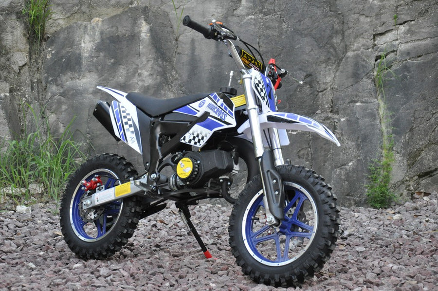 Minikrossi 49cc – 2,5 kW, 45 km/h, automatväxellåda, blå