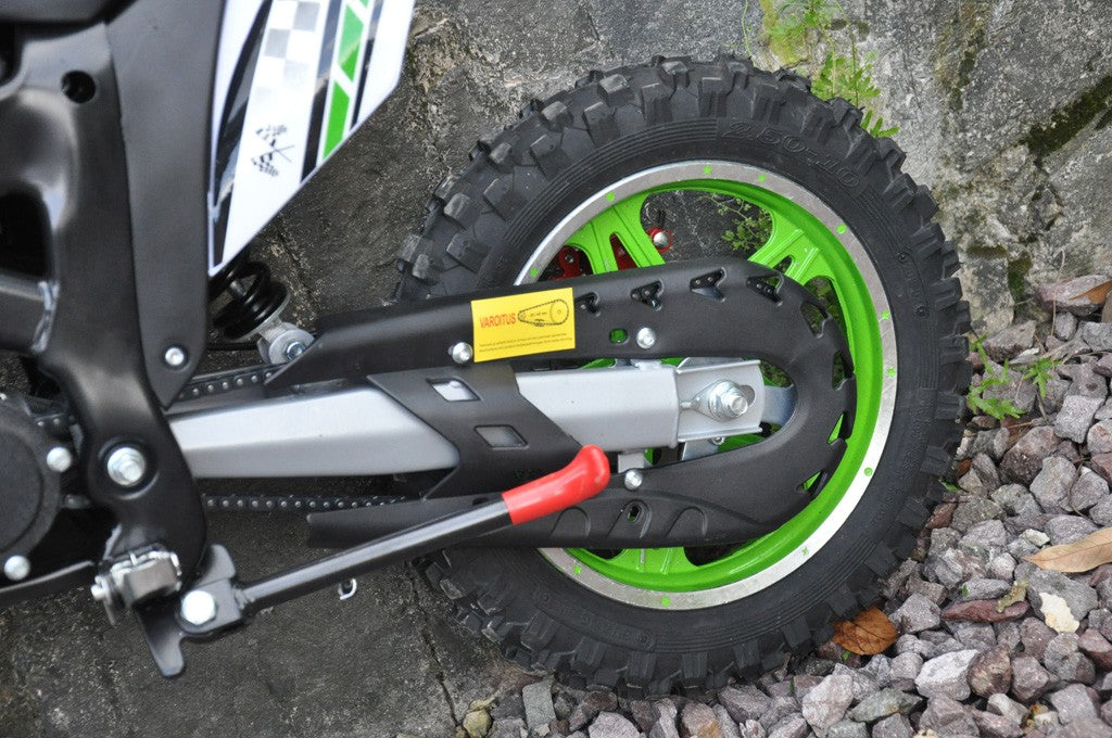 Minikrossi 49cc – 2,5 kW, automaattivaihteisto, levyjarrut