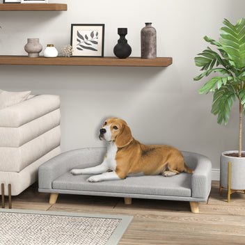 Koiran sohva isoille koirille 30 kg asti, paksu irrotettava tyyny, 98 x 67 x 25 cm, harmaa