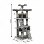 NordDjur Kattklätter-/klösstång 170 cm, ljusgrå