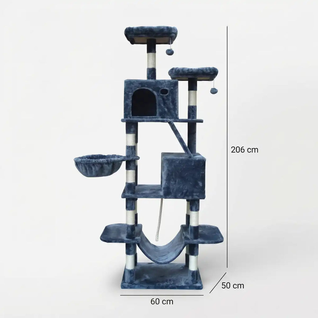 NordDjur Kattklös-/klätterträd 206 cm, mörkgrå