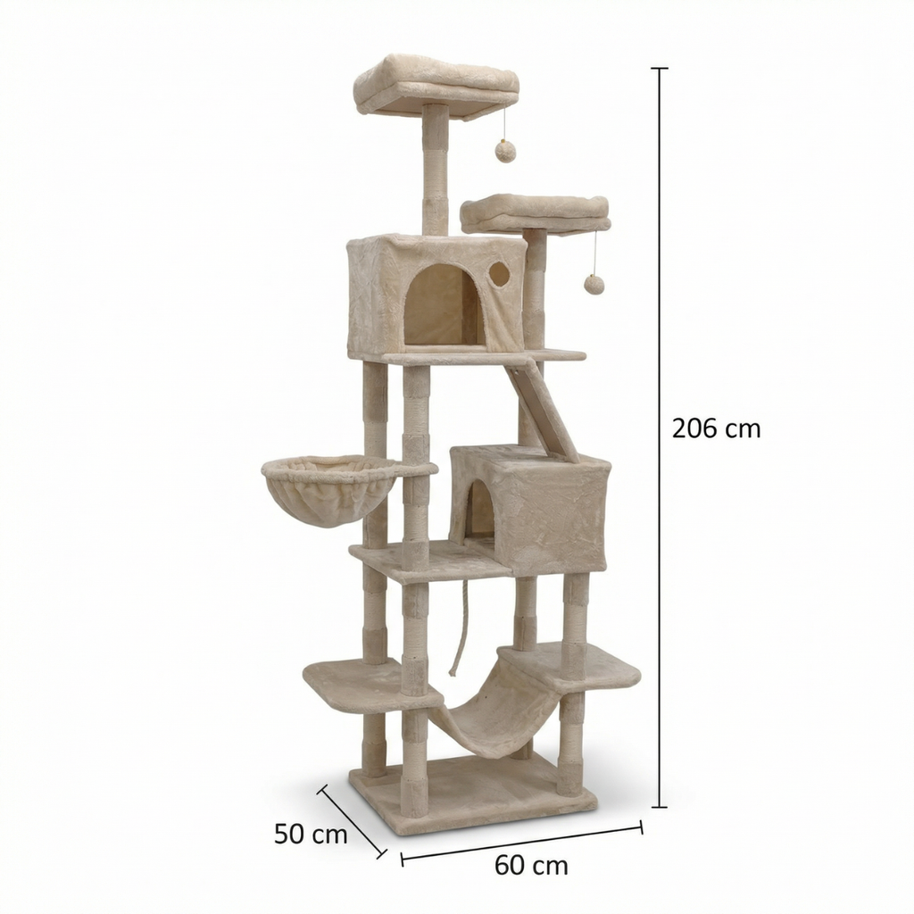 NordDjur Kattklös-/klätterträd 206 cm, beige