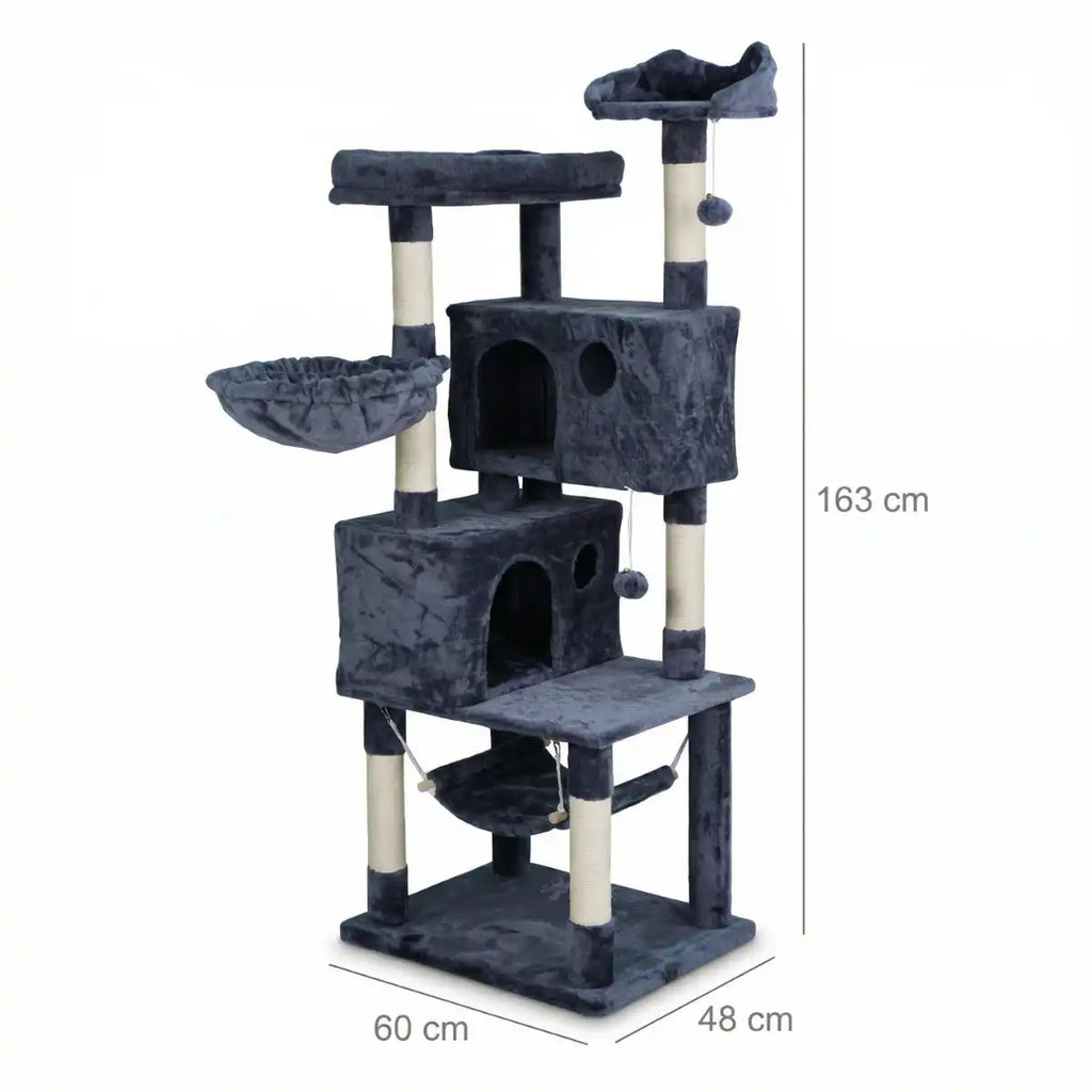 Pohjolan Lemmikkitarvike Kissan raapimispuu 163cm Harmaa