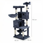 Pohjolan Lemmikkitarvike Kissan raapimispuu 163cm Harmaa