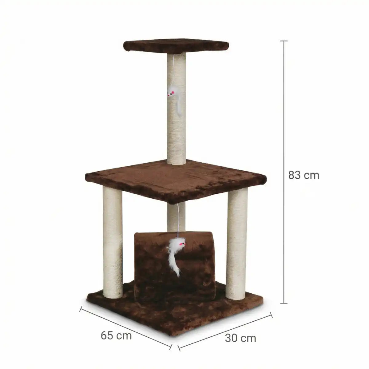 NordDjur Kattklätter-/klösstång 83 cm, brun