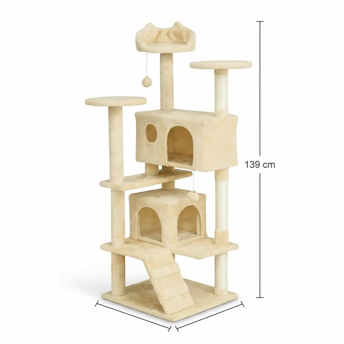 Pohjolan Lemmikkitarvike Kissan kiipeily-/raapimapuu 139 cm, Beige