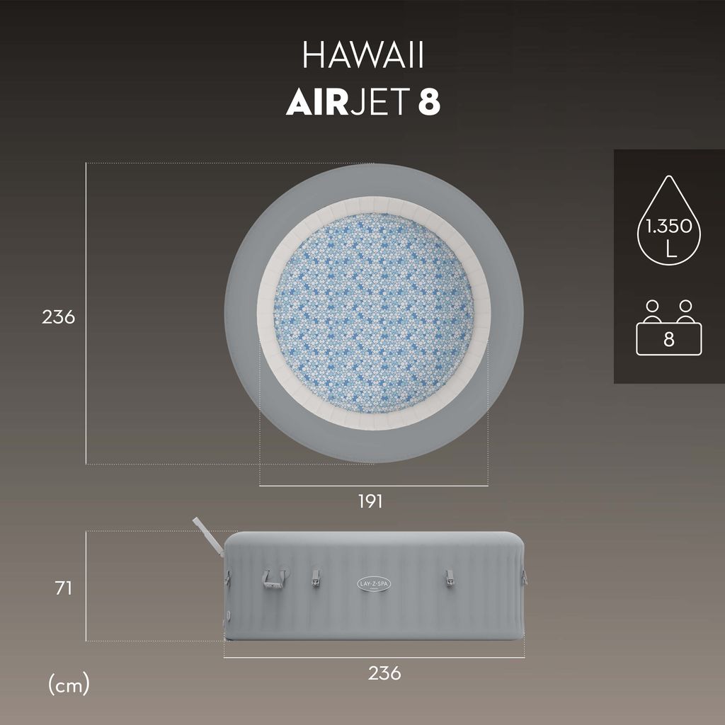 BESTWAY HAWAII AIRJET™ 8 GREY