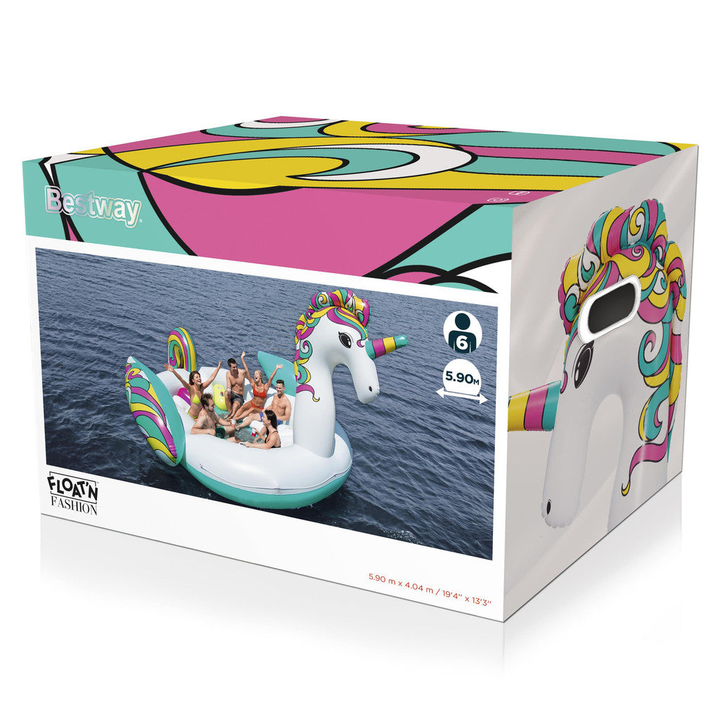 Bestway Jättiyksisarvinen Kelluntalautta, 6 hlöä, 590 x 404cm