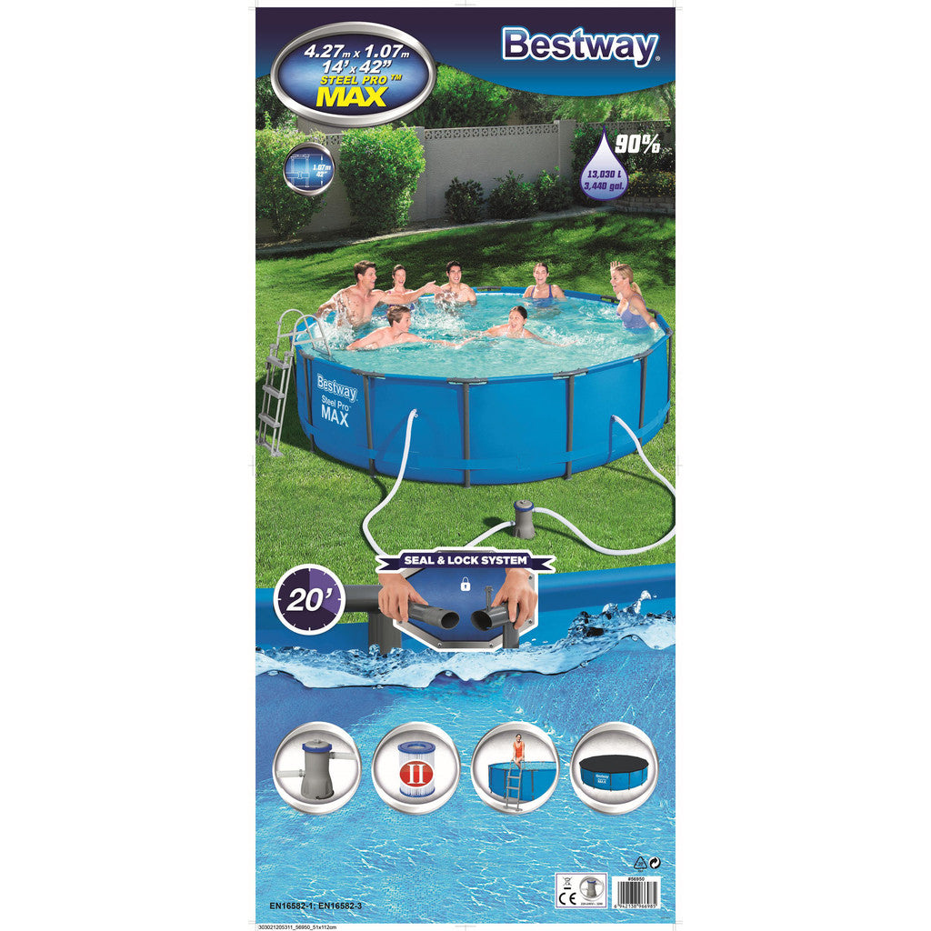 Bestway Steel Pro MAX Uima-allas, 427 x 107cm, 13030L