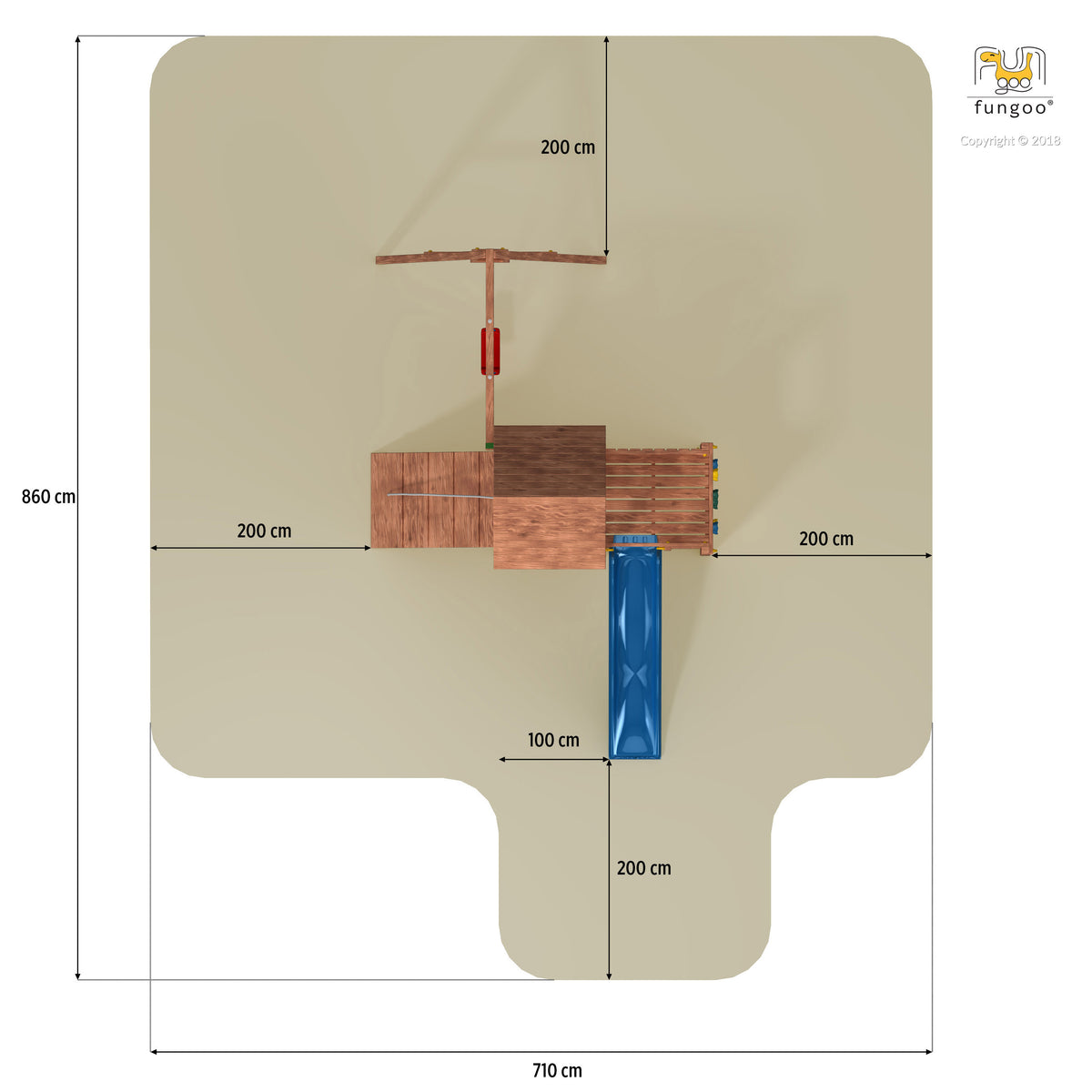 Fungoo Carol 3 lekcenter, olika färger