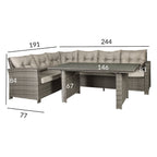 PAVIA ulkosohva ja pöytä, 2 eri väriä