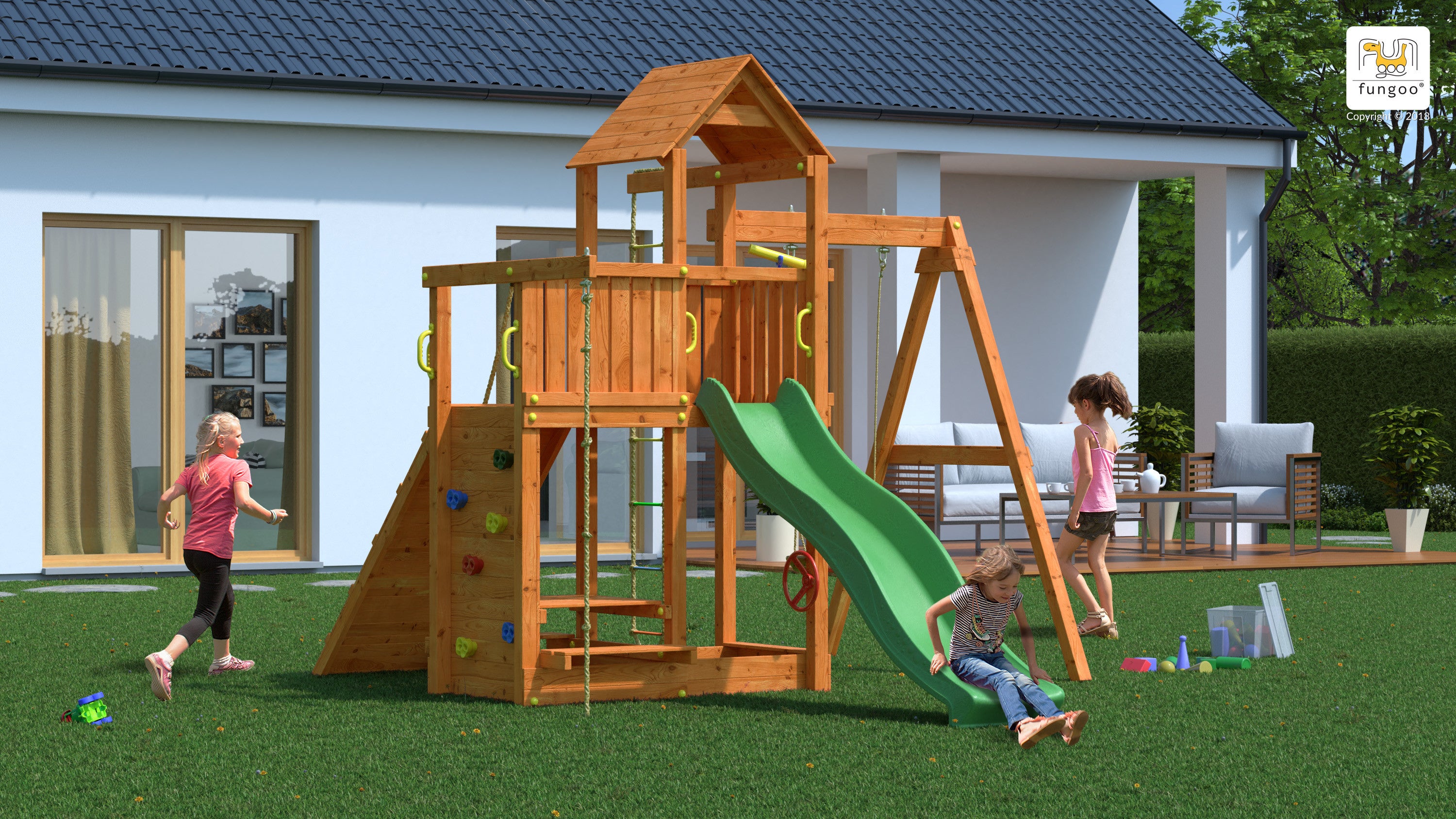 Fungoo Activer leikkikeskus, eri värejä