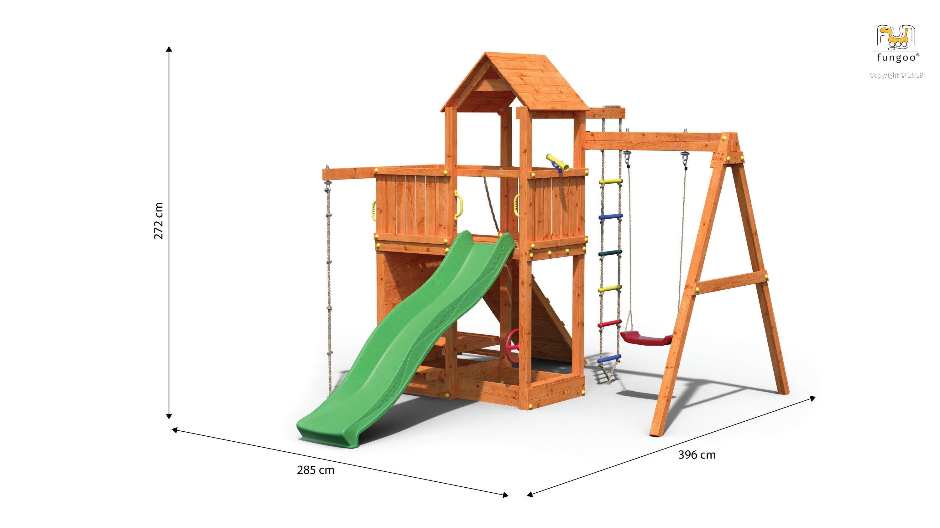 Fungoo Activer leikkikeskus, eri värejä