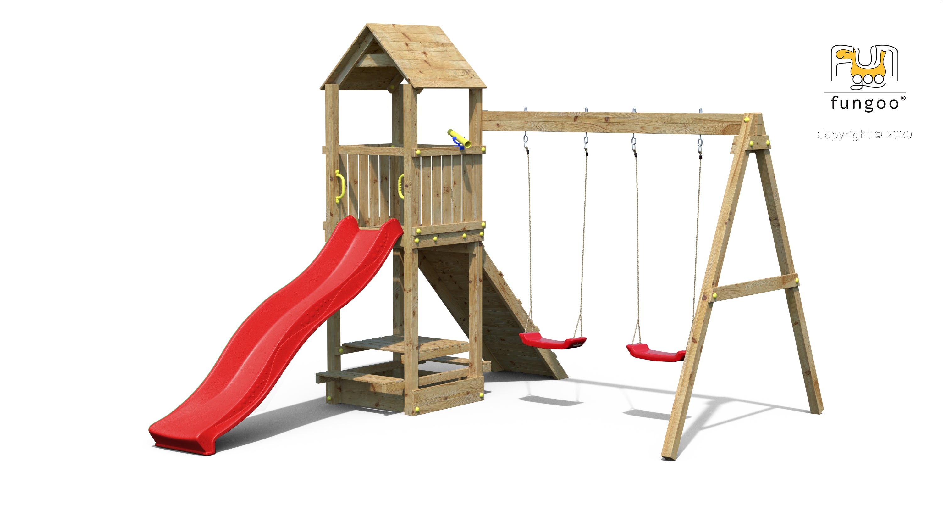 Fungoo Flatti leikkikeskus, eri värejä