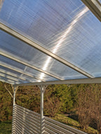 POHJOLA GARDEN Terassikatos 495x300x225-270cm, Valkoinen, EXTRA STRONG 6mm paneeli