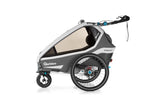 Qeridoo KidGoo1 Sport polkupyörän peräkärry 2020, sininen tai harmaa