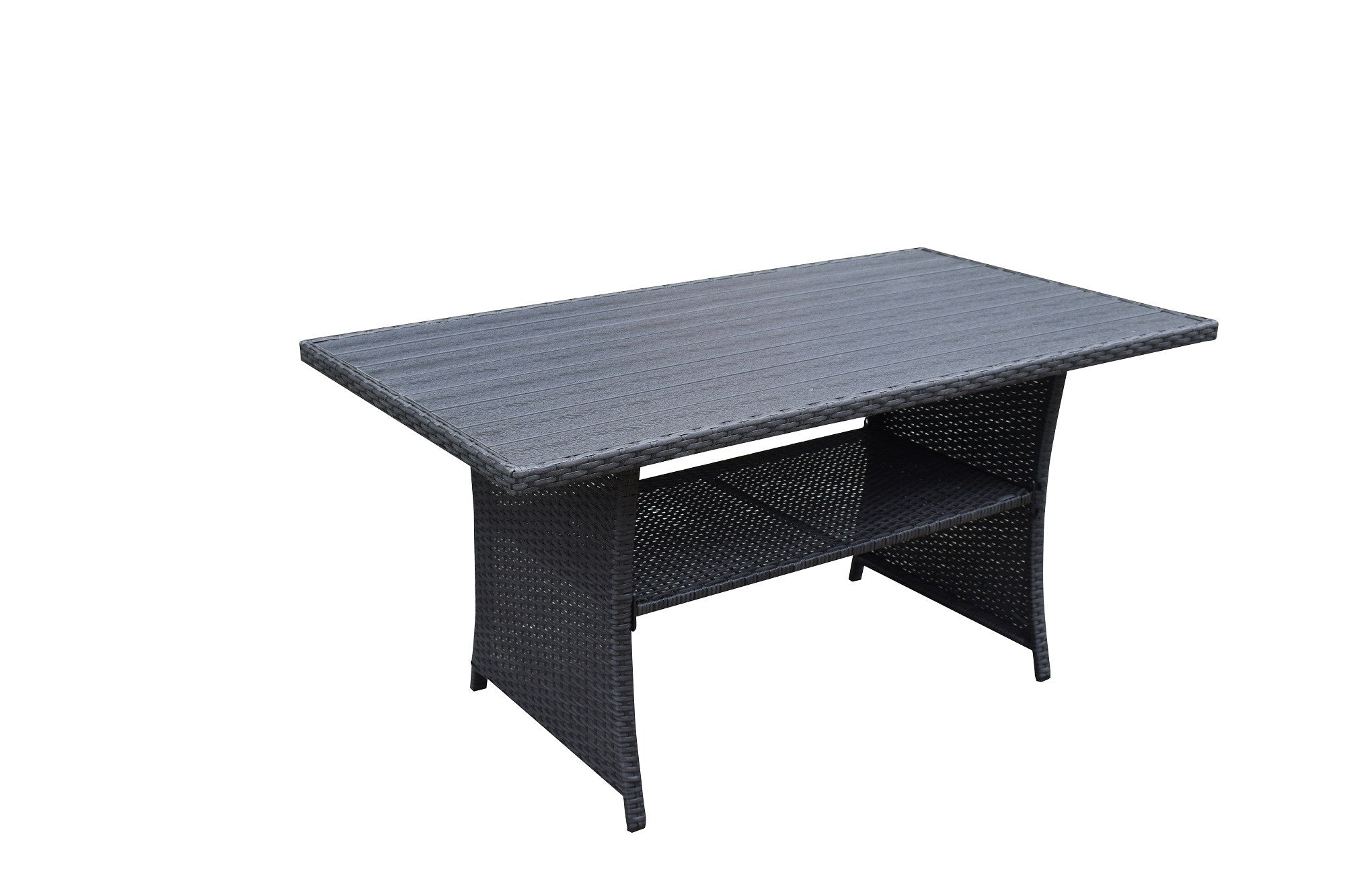 POHJOLA GARDEN XXXL Polyrottinki Kulmasohvaryhmä ja Puutarhapöytä, Musta, BRYNOLF