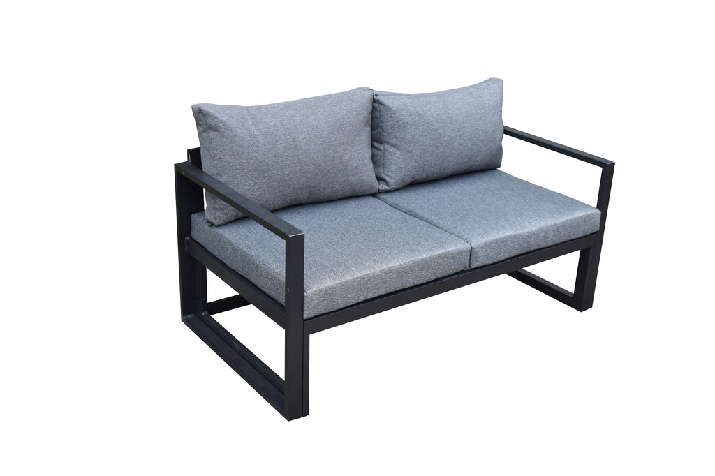 POHJOLA GARDEN Ulkosohvaryhmä ja Puutarhapöytä, Musta Metalli, Neea