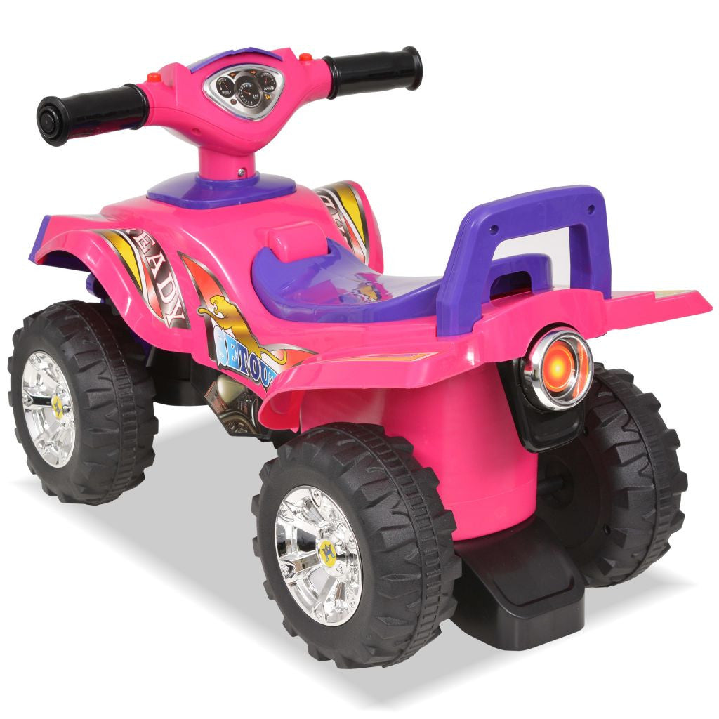 Barns åkbilen med ljud och ljus, rosa och lila