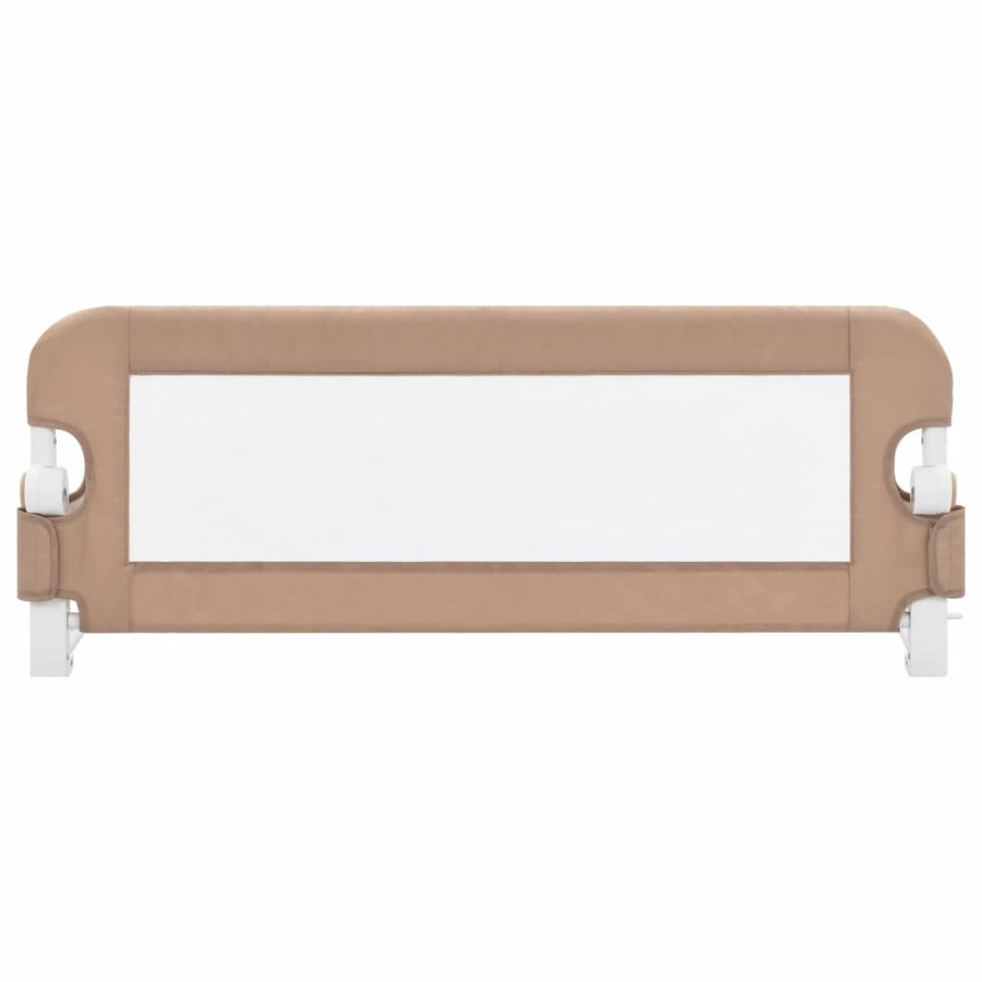 Säkerhetsräcke för säng, taupe, 102x42 cm, polyester