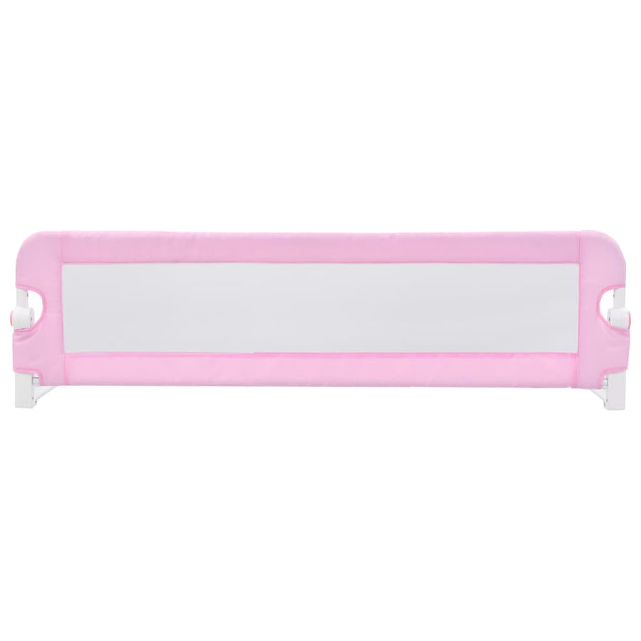 Säkerhetsräcke för säng, rosa, 120x42 cm, polyester