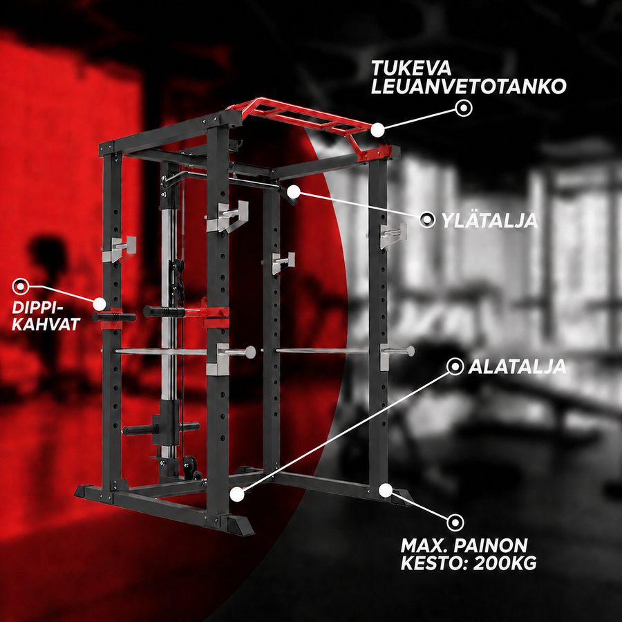 Power Rack Kyykkyhäkki 110X140X220 Cm