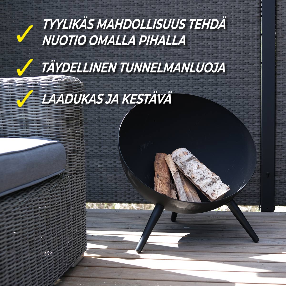 LIMOUSIN ULKOTULISIJA TULIPESÄ 60CM