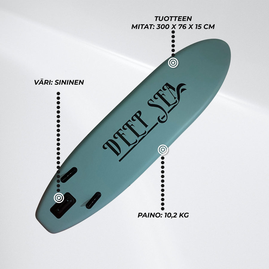 Deep Sea SUP-lautasetti Pro 300cm, Sininen