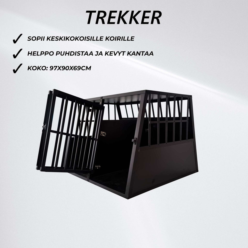 Trekker koiran kuljetushäkki XL 97x90x69.5cm, Musta