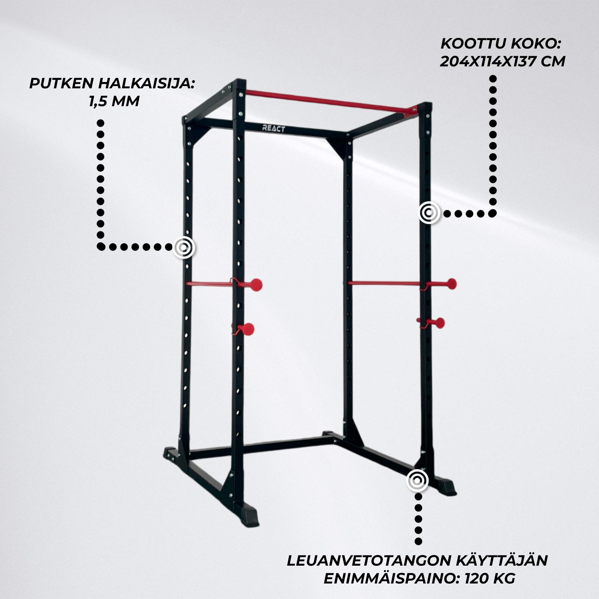 React Power Rack Kyykkyhäkki