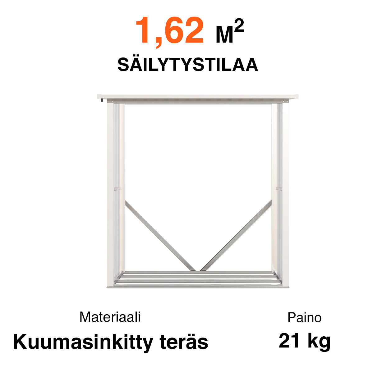 Fornorth Puukatos 182x89x190cm (1,62m2)
