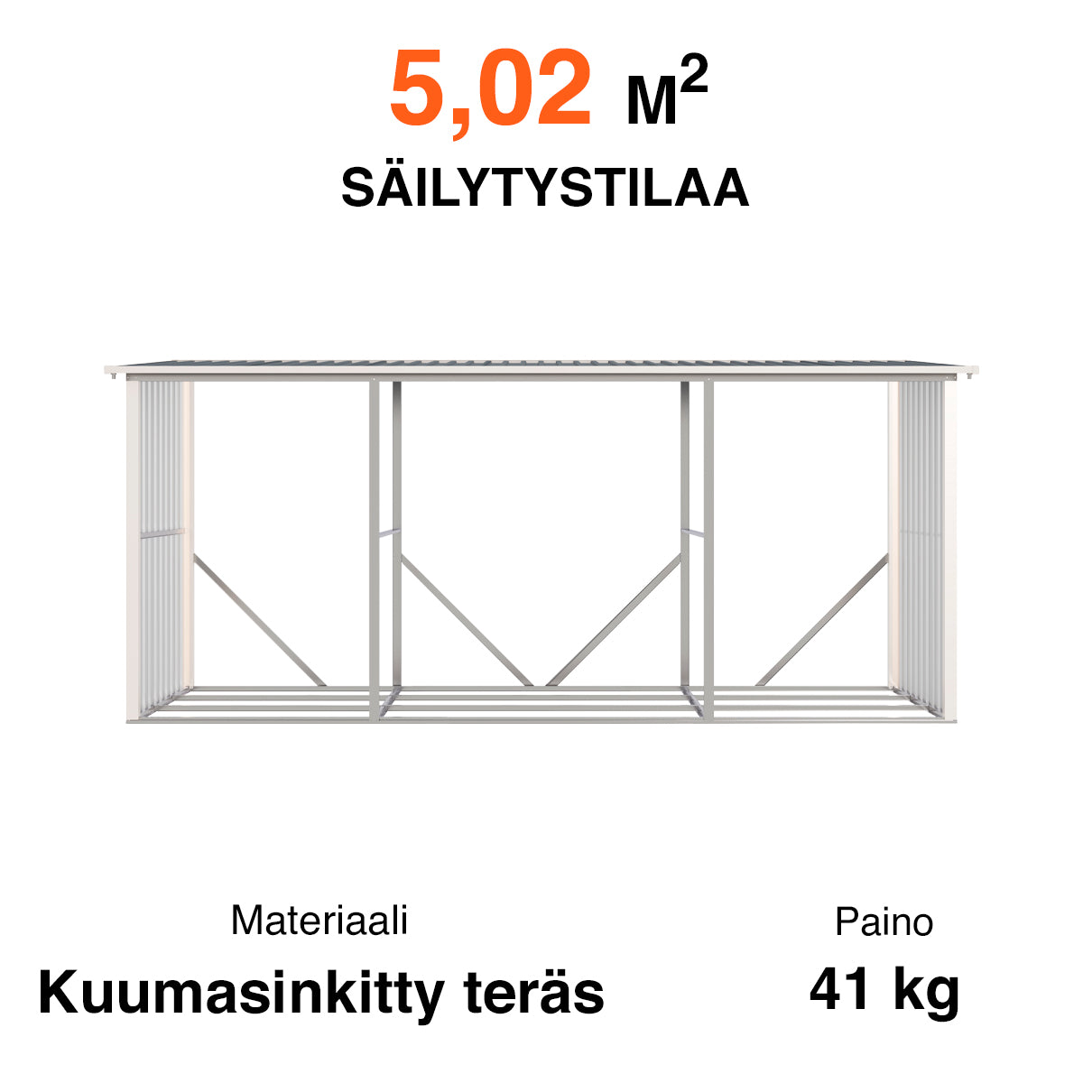 Fornorth Puukatos 422x119x190cm (5,02m2)