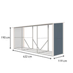 Fornorth Puukatos 422x119x190cm (5,02m2)