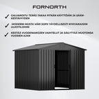 Fornorth Pihavarasto 5.8m2, musta