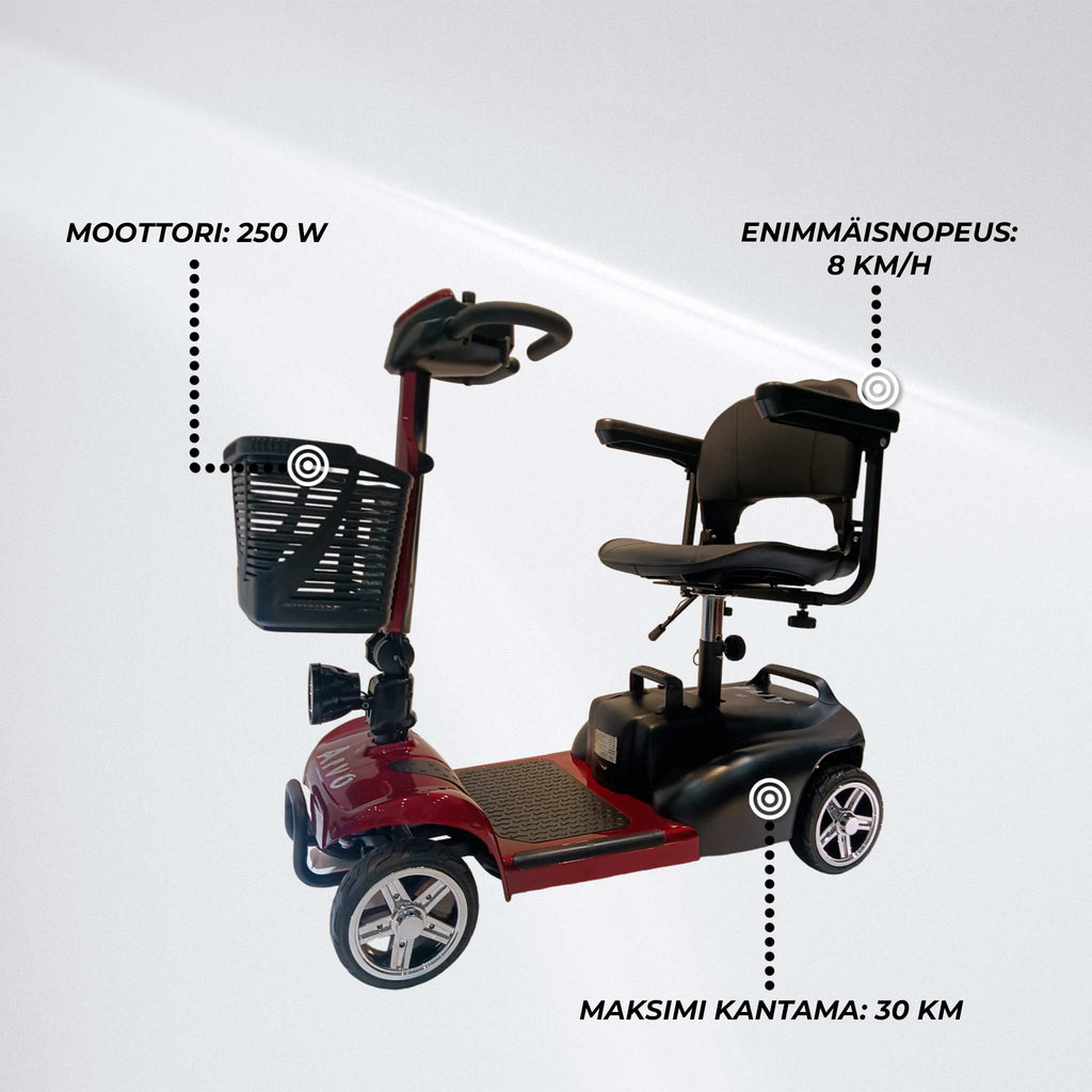 Arvo Senioriskootteri P100 Punainen