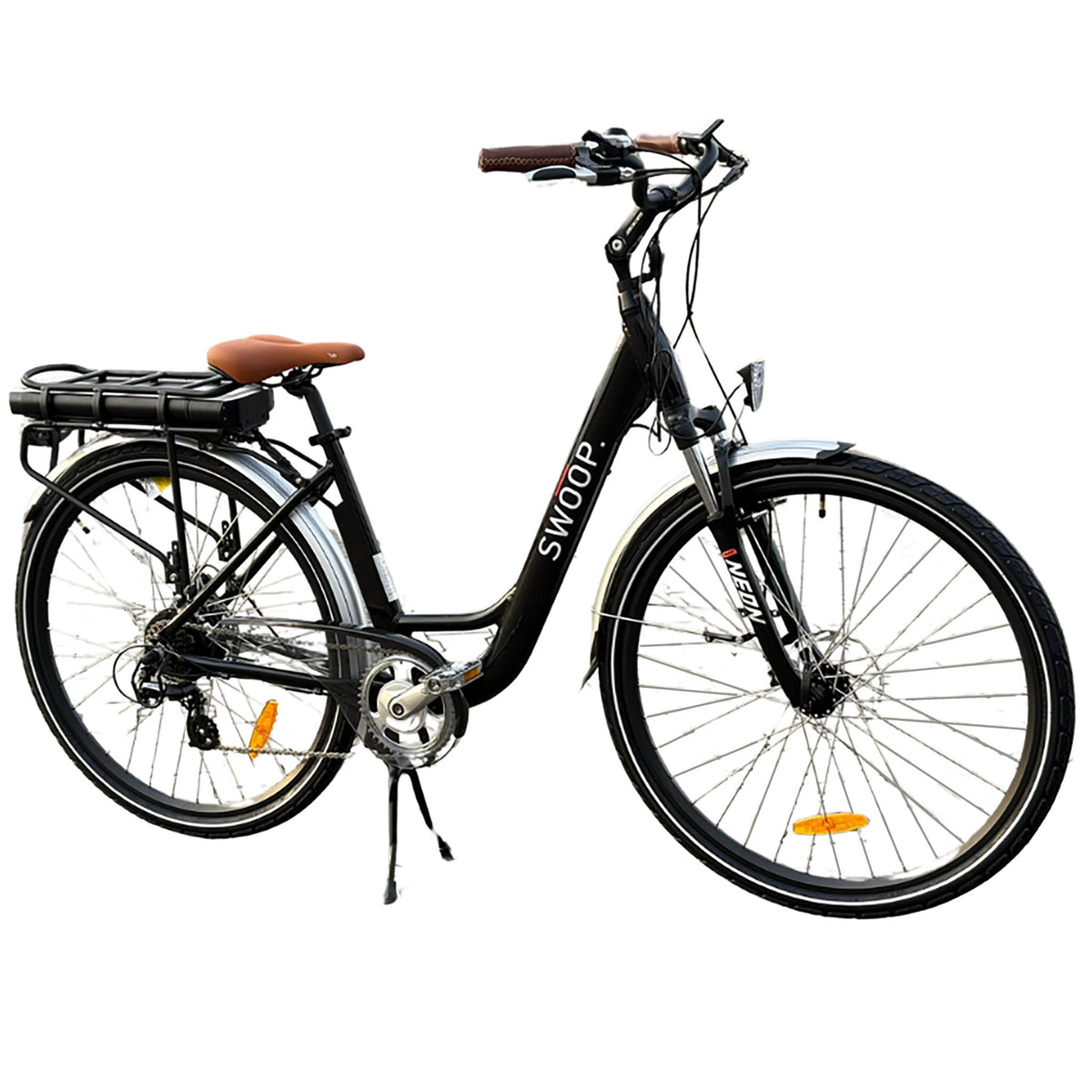 Swoop sähköpyörä City, naisten 28", musta