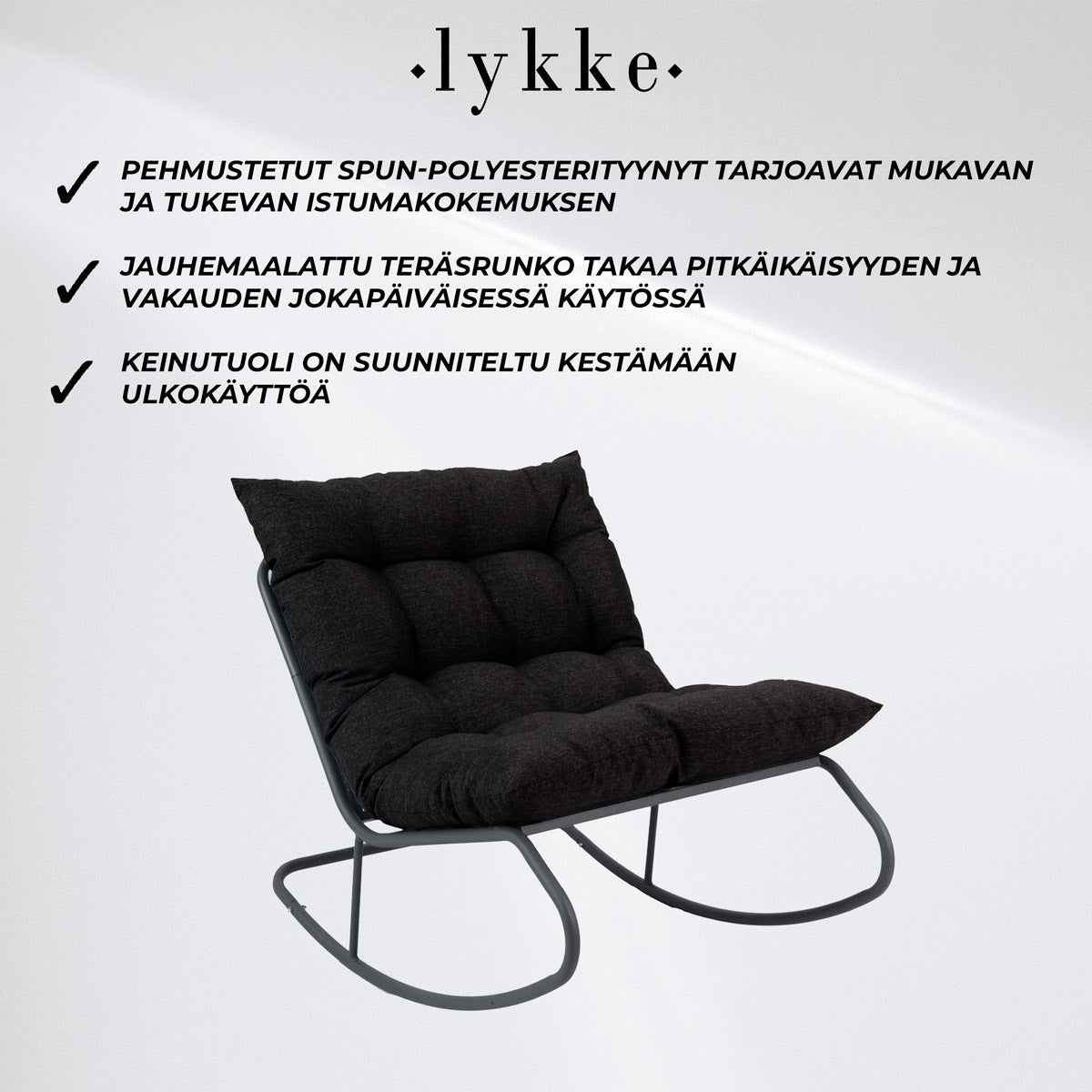 Lykke Keinutuoli Fjord, musta