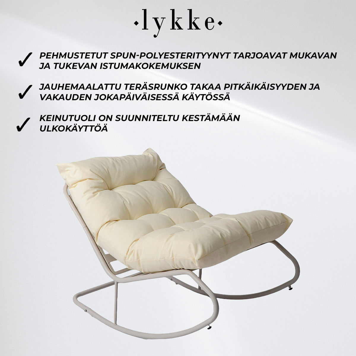 Lykke Keinutuoli Fjord, beige